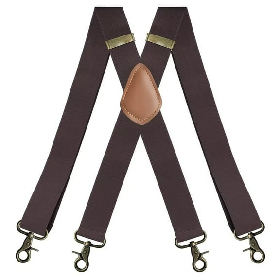 Fashion Men Suspenders with Hook Heavy Duty 1.4 Inch Adjustable Elastic Straps X-Back Mens Suspenders