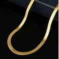 thumbnail image 1 of Fashion Men Women 18K Gold Plated Snake Chain Choker Necklace Jewelry 20-28Inch, 1 of 4