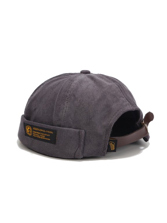 Fashion Men Women Corduroy Easy Matching Sailor Baseball Cap, Dark Gray