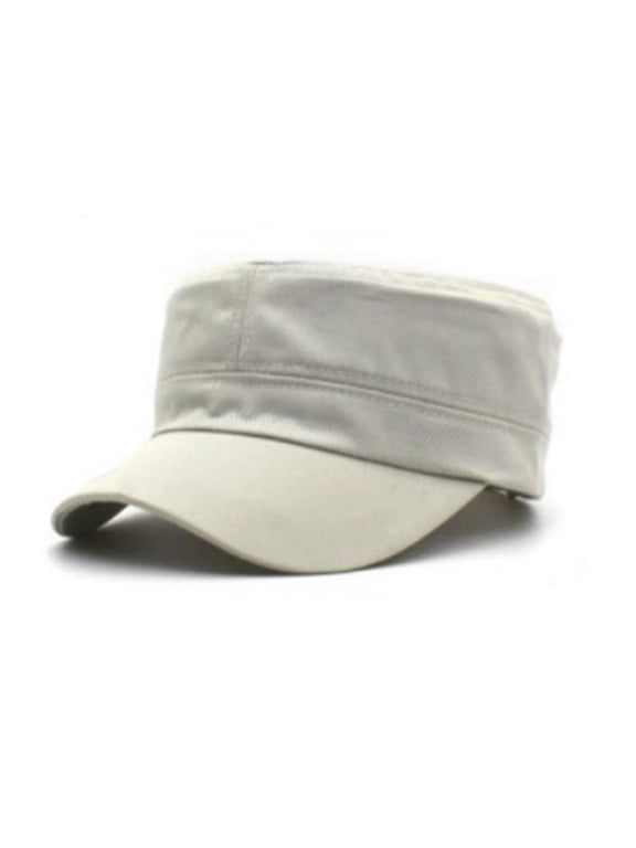 Fashion Men Women Summer Outdoor Travel Sun Visor Cotton Hat Unisex Adjustable Classic Plain Flat Vintage Army Hats Cadet Military Patrol Cap