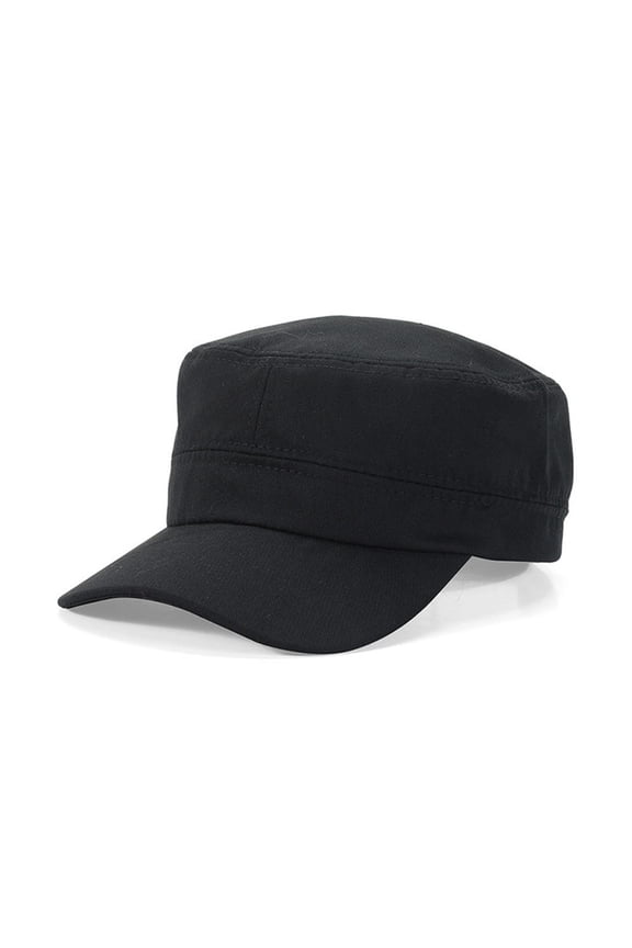 Fashion Men Women Summer Outdoor Travel Sun Visor Cotton Hat Unisex Adjustable Classic Plain Flat Vintage Army Hats Cadet Military Patrol Cap