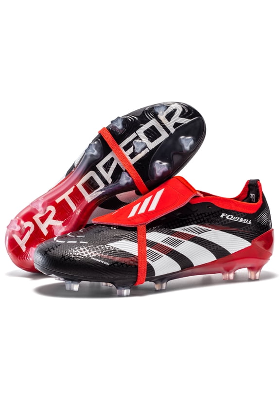 Fashion Men's Athletic Soccer Boots, Firm Ground Non-Slip Football Cleats, Wear Resistant Shockproof Sole, Breathable Comfortable Shoes for Outdoor Grass Field Training and Daily Wear