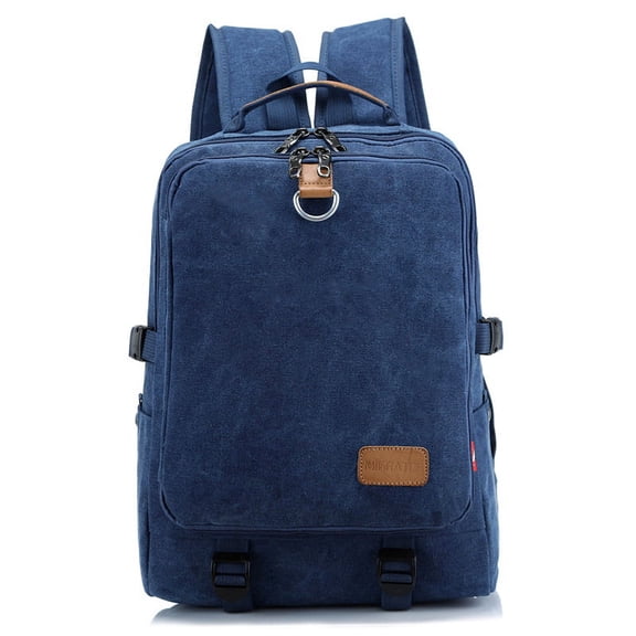 Fashion Men's Casual Retro Canvas Backpack,Dark Blue