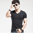 thumbnail image 1 of Fashion Men's Casual Tops T-Shirt Short Sleeve V-Neck Slim Fit Muscle Shirts Tee, 1 of 2