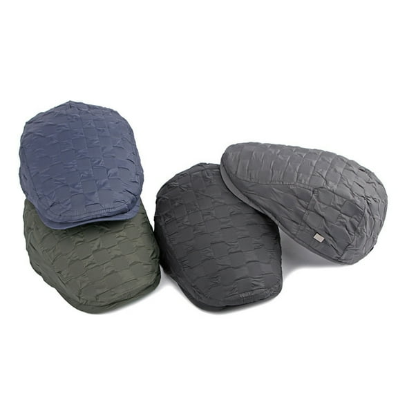 Fashion Men's Classic Newsboy Hat Solid Color Snap Button Adjustable Windproof Sun British Flat Hat