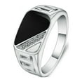 thumbnail image 1 of Fashion Men's Classic Square Alloy Oil Ring, 1 of 1