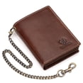 thumbnail image 1 of Fashion Men's PU Wallet with Blocking Detachable Chain Card Holder for AirTags, 1 of 21