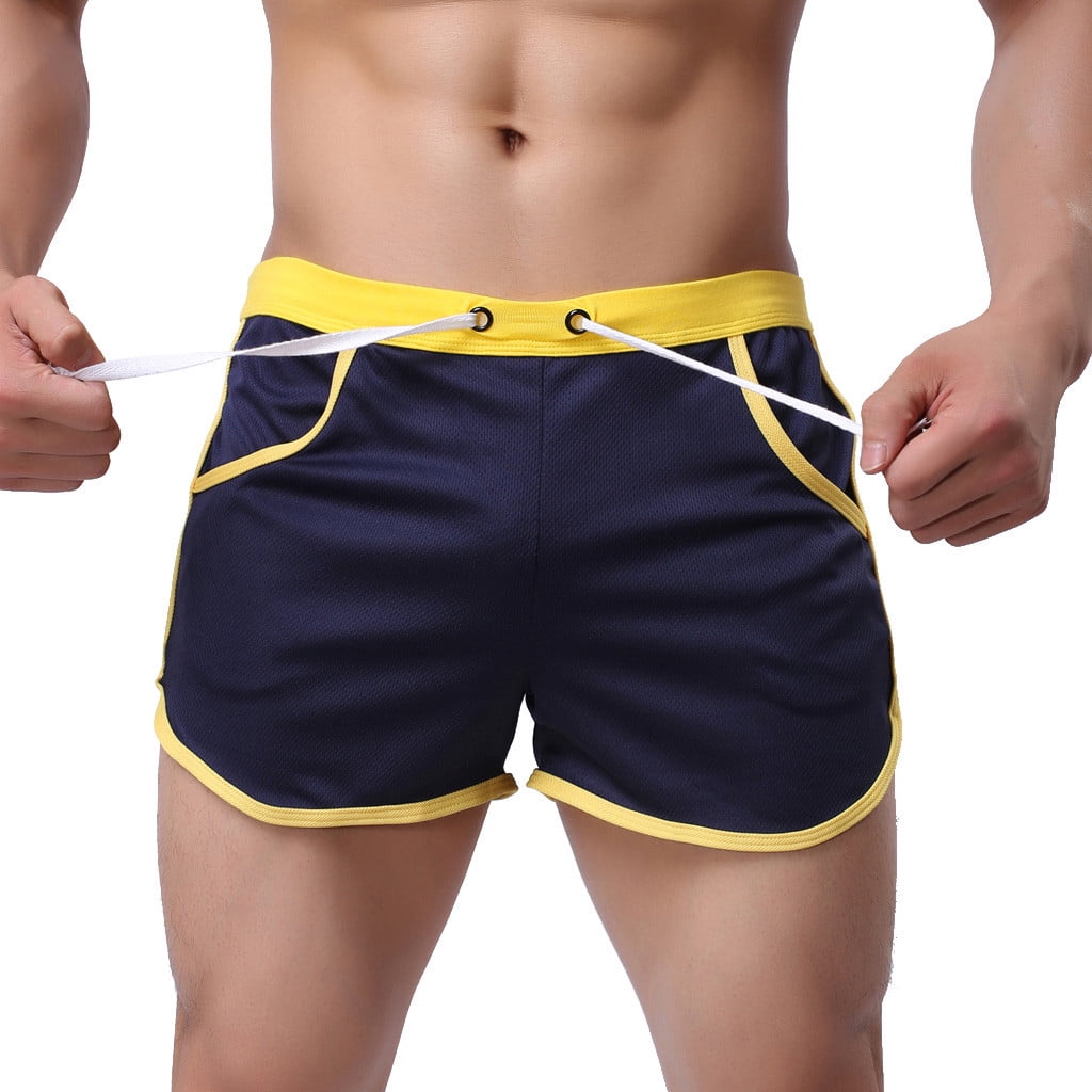 Fashion Men's Sexy Bodybuild Gradient Trunks Beach Swimming Shorts