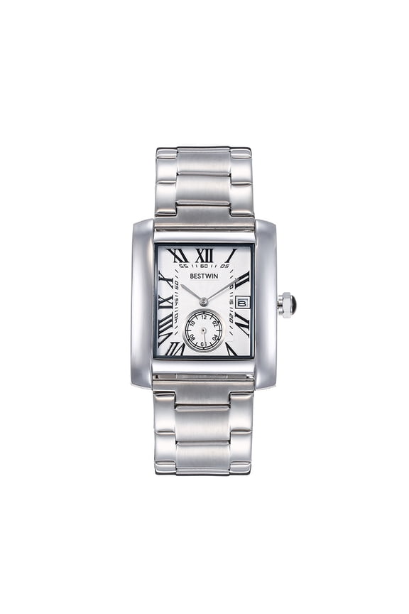 Fashion Men's Watch Classic Square Two-Hand Quartz Watch Business Trend Leather Strap Men's Watch