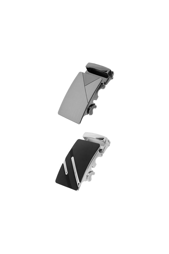 Fashion Mens Alloy Belt Buckle Automatic Slide Buckle for 3.5cm Leather Belt 2pcs