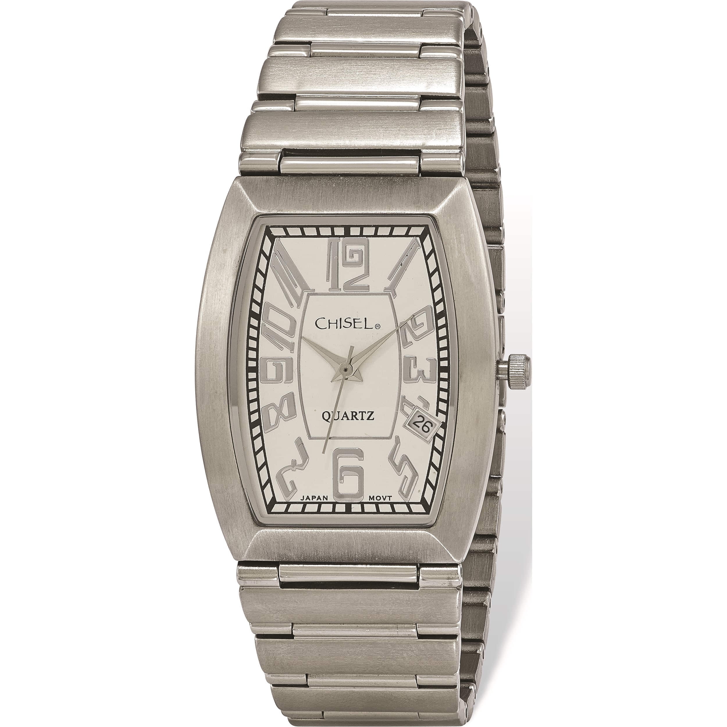 Ladies Chisel Stainless Steel White Tonneau Dial Wrist Watch, 7 inch Length Citizen Ladies main image 3