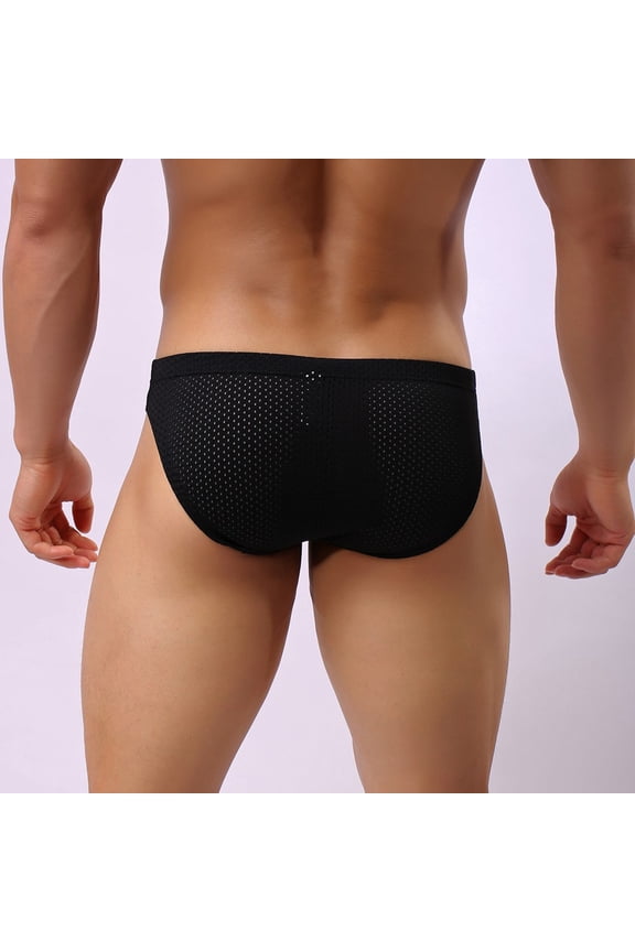 Fashion Mens Sexy Mesh Underwear Sport Breathable Brief Shorts Boxer Underpants