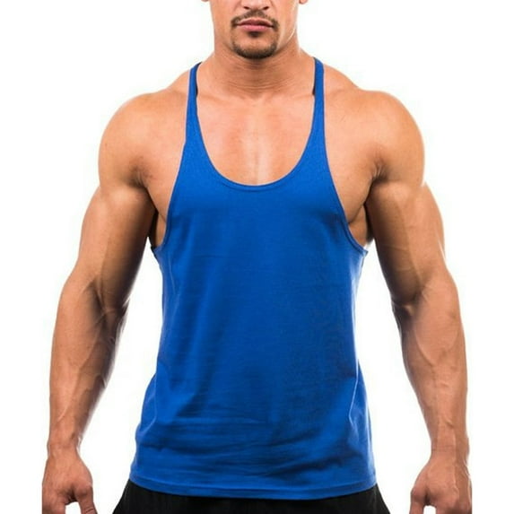 Fashion Mens Train Body building Gym Stringer Vest Y Back Racerback Tank Top