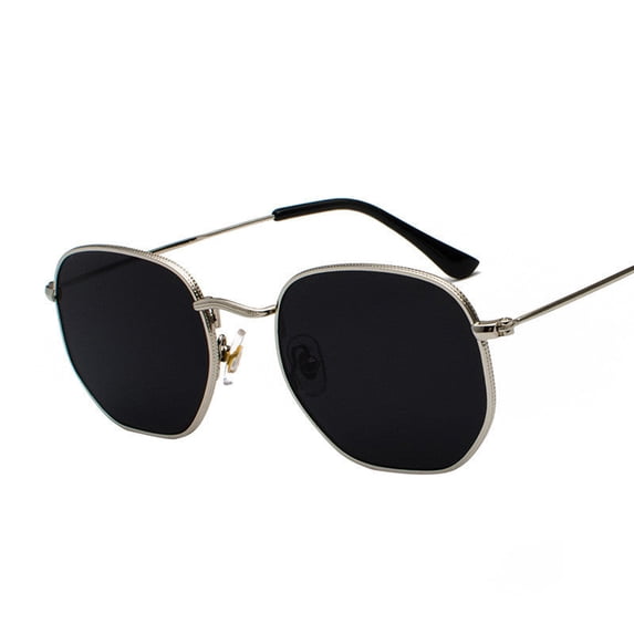 Mens Sunglasses Metal Frame UV400 Protection Lightweight Fashion Glasses Universal Style Literary Glasses Plus