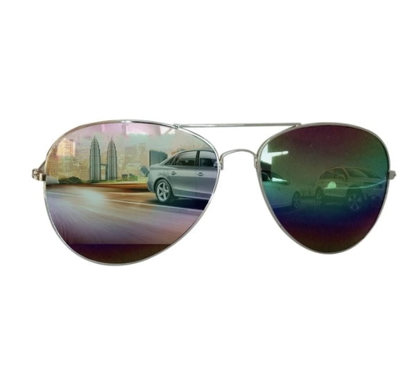 Metal Frame Sunglasses Polarized Lens Driving Glasses with Dustproof Protection Toad Mirror Design Fashion Eyewear