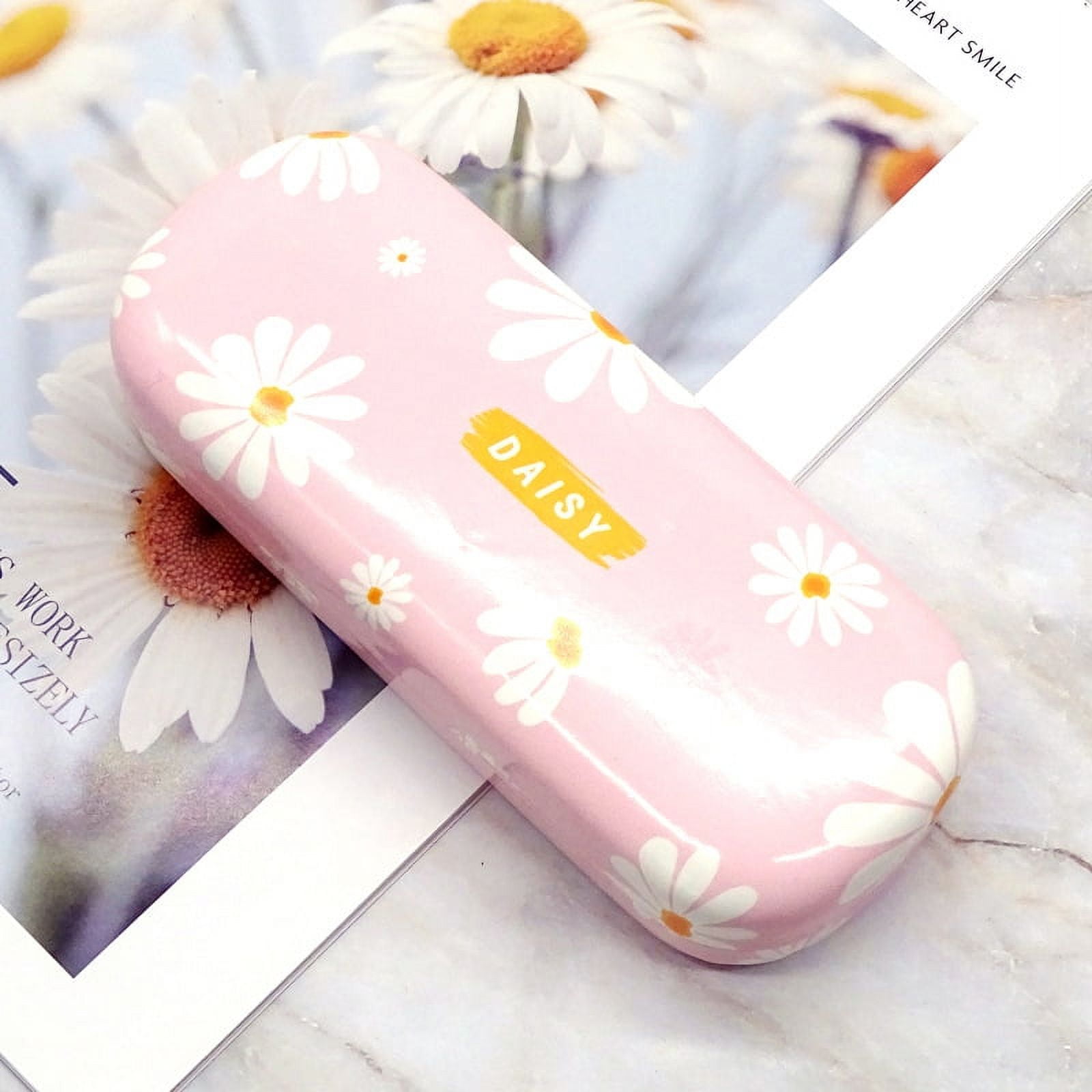 Fashion Metal Glasses Box Portable Hard Eyeglasses Case For Frame Glasses  Glasses Box Cute Printed Frame Glasses Boxs Supplies