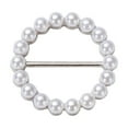 thumbnail image 1 of Fashion Metal Japanese Button, Pearls Scarf Scarves Clasp Ring Tee Shirt Clips Buckle Clothing Wrap Holder for Cloth Neckerchief Round Shaped, T-shirt Knot Buckle Belt Adjustment Buckle Scarf Buckle, 1 of 6
