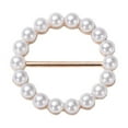 thumbnail image 1 of Fashion Metal Japanese Button, Pearls Scarf Scarves Clasp Ring Tee Shirt Clips Buckle Clothing Wrap Holder for Cloth Neckerchief Round Shaped, T-shirt Knot Buckle Belt Adjustment Buckle Scarf Buckle, 1 of 6