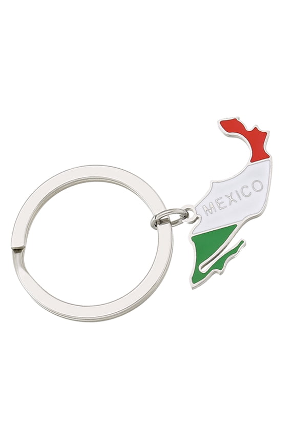 Fashion Mexico Map Keychain Mexico Map Flag Charm Keychain Remembrances Jewelry for Home Car Keys Attachment