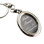 Fashion Mini Photo Frame Metal Keychains Key Rings Keyfob Gift for Couple and Family X-188 Oval