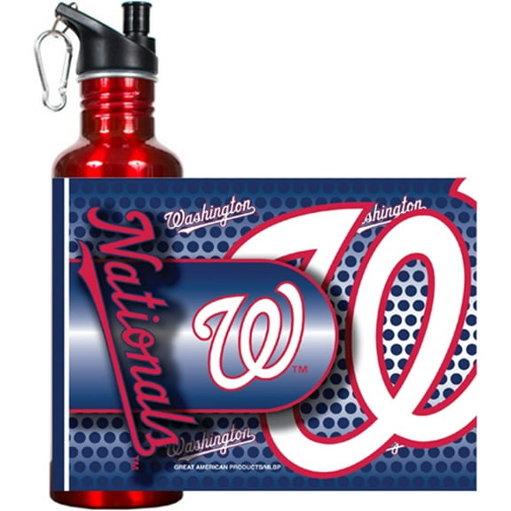 Fashion Mlb Nationals Red 360 Wrap Stainless 26Oz Water Bottle (3.5 X 3.5) Made In China gc3728
