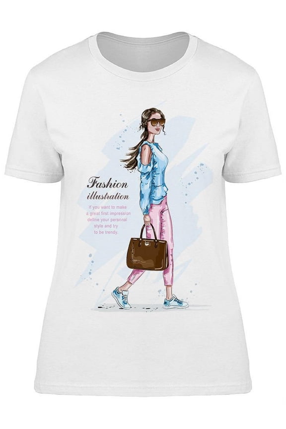 Fashion : Model T-Shirt Women -Image by Shutterstock, Female Large
