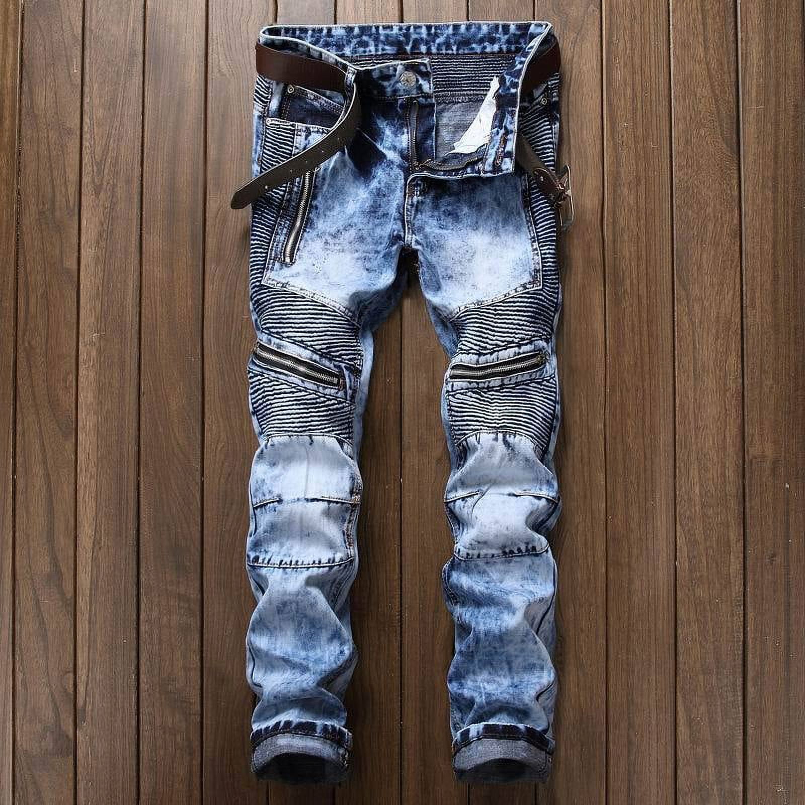 Ripped motorcycle jeans best sale