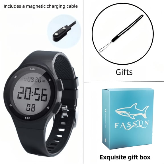 Fashion Multi-Functional Sports Watch | Vibration Alarm, Sports Timer, Calorie & Distance Tracking, Waterproof IP68, Suitable for Daily Wear, Camping, Glow Display, USB Charging, TPU Strap