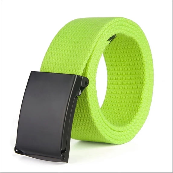 Fashion Multi-color Canvas Belt Unisex Clothing Trend Accessories Solid Color Thickened Knitted Fabric Outdoor Sports Belt