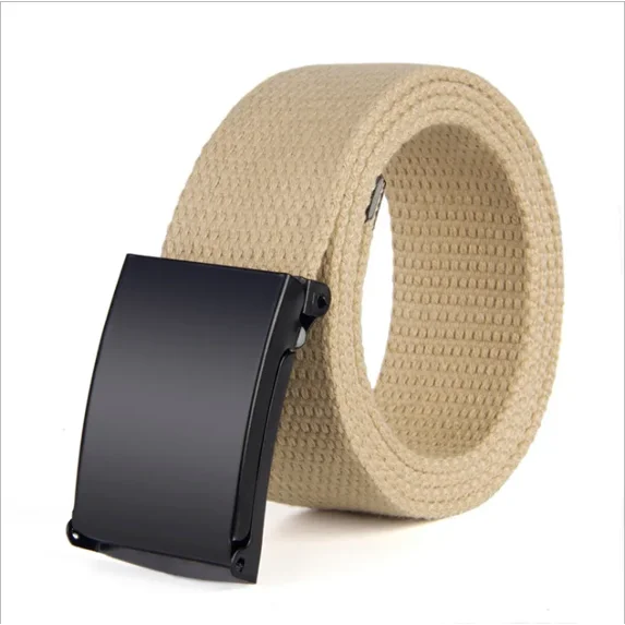 Fashion Multi-color Canvas Belt Unisex Clothing Trend Accessories Solid Color Thickened Knitted Fabric Outdoor Sports Belt