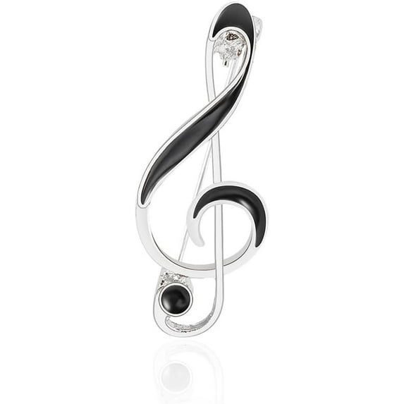 Fashion Music Note Brooch Lapel Pin For Women Men Elegant Musical Treble G Clef Corsage Brooches Scarf Jackets Dress Suit Shirt Bag Hat Simple Accessories Delicate Birthday Wedding Jewelry Gifts
