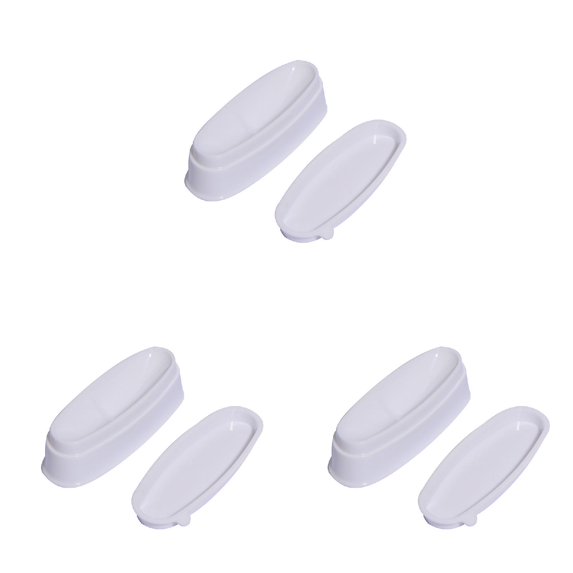 Fashion Nail Dipping Powder French Tray Manicure Mould Nail Dip Container 3PCS, One Size, White 3Packs