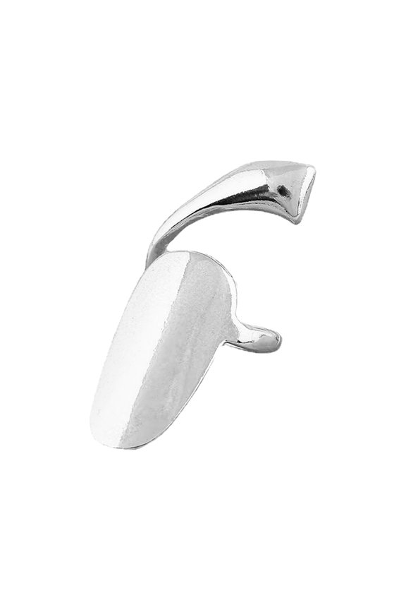Fashion Nail Ring Alloy Texture Hand Ornament Finger Jewelry Nail Decoration Extendable Unique Design Stylish Accessory