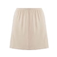 thumbnail image 1 of Fashion New Cooling Lingerie Satin Skirt Women Ladies Underskirts Slip Skirt Petticoat Under Dress BEIGE BEIGE-40CM, 1 of 8