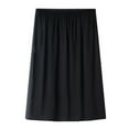 thumbnail image 1 of Fashion New Cooling Lingerie Satin Skirt Women Ladies Underskirts Slip Skirt Petticoat Under Dress BLACK BLACK-70CM, 1 of 8