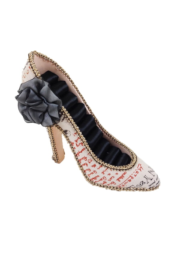 Fashion New Dress Shoe Ring Jewelry Holder Organizer High Heel With Printing