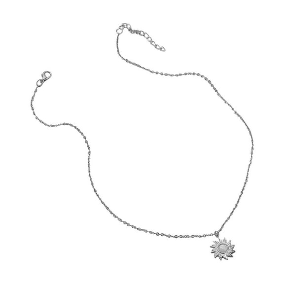 Fashion New Opal Small Sun Necklace Elegant Temperament Clavicle Chain