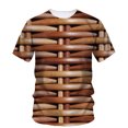Fashion New Rattan Weaving graphic t shirts Summer Men Casual Fun