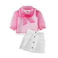 thumbnail image 1 of Fashion Newborn Infant Kids Baby Girl Clothes Puff Sleeve Blouse Tops + Vest + Mini Skirt Dress Outfits Set, 1 of 4