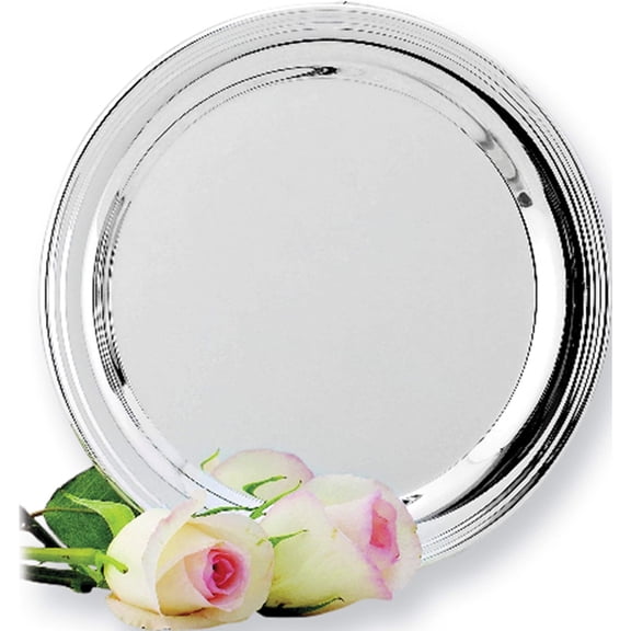 Fashion Nickel-Plated 8.5 Inch Round Tray (9 X 9) Made In China gp5281