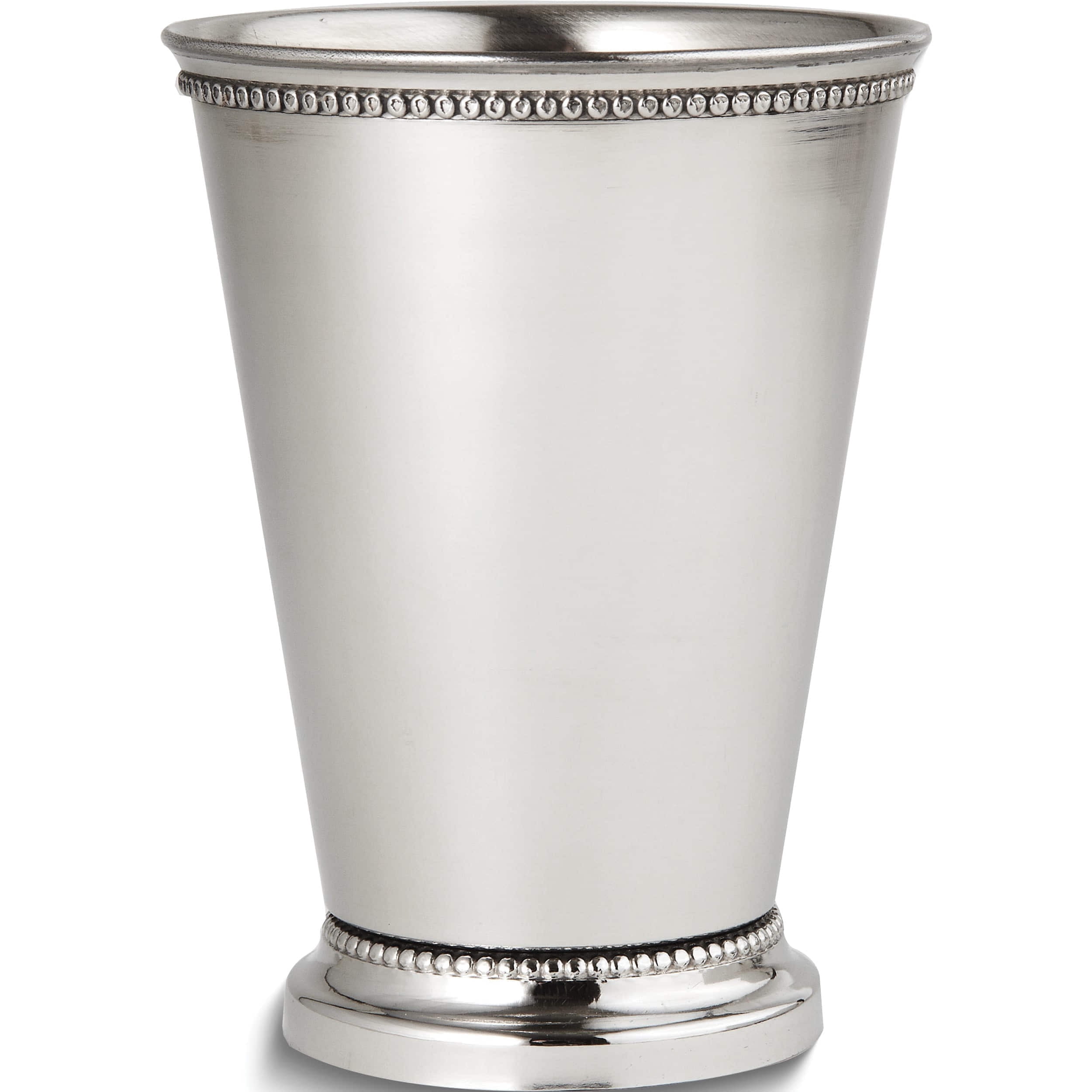 Fashion Nickel-Plated Stainless Steel Beaded Mint Julep Cup (4 X 4) Made In India gp8598