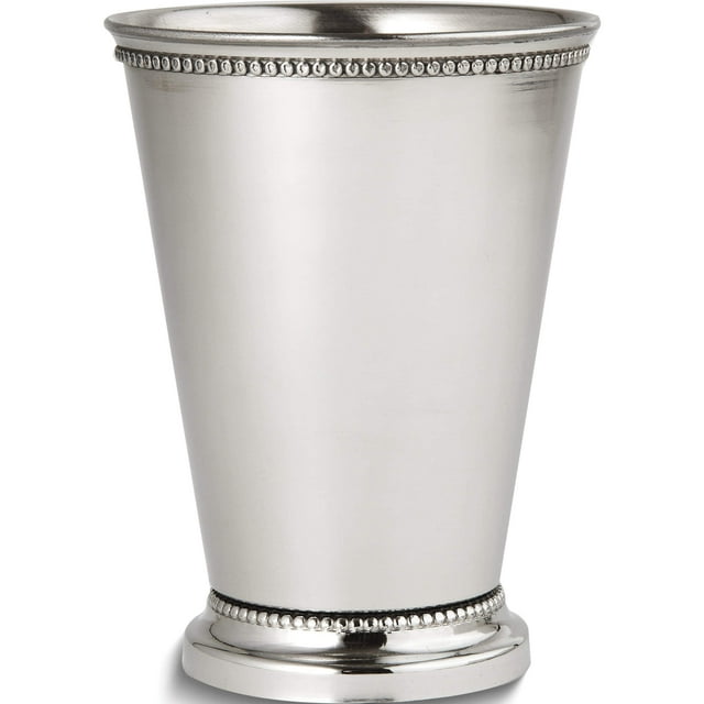 Fashion Nickel-Plated Stainless Steel Beaded Mint Julep Cup (4 X 4) Made In India gp8598