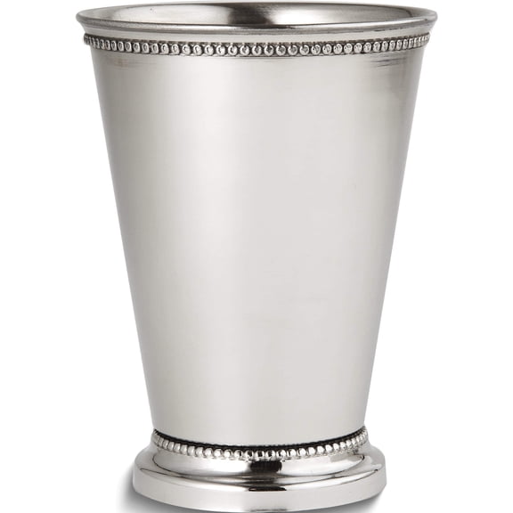 Fashion Nickel-Plated Stainless Steel Beaded Mint Julep Cup (4 X 4) Made In India gp8598