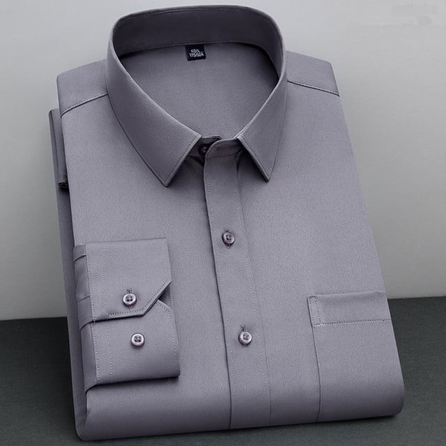 Fashion Noniron Shirt Antiwrinkle Classic Solid Business Casual Soft