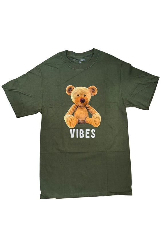 Green Women's "Vibes' with Bear T-Shirt (XL)