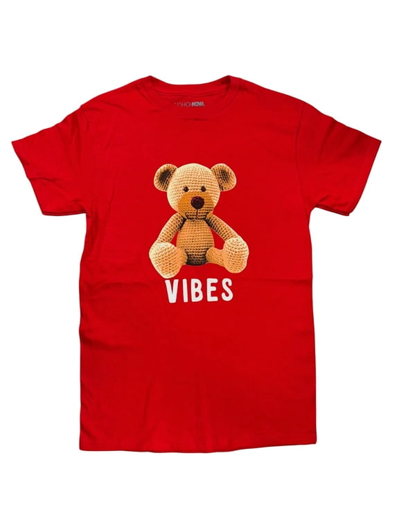 Red Women's "Vibes" With Bear T-Shirt (XL)