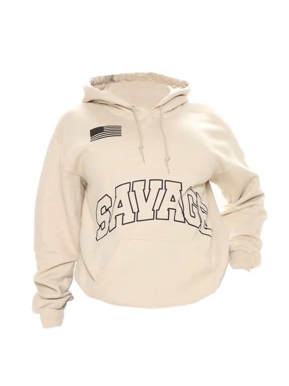 Women's Ivory Savage Hooded Sweatshirt (XS)