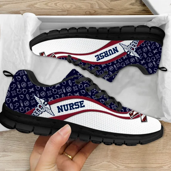 Fashion Nurse Sneakers Paramedic EMT EMS Leopard Print Outdoor Flat Shoes for Women Light Non-Slip Vulcanized Shoes