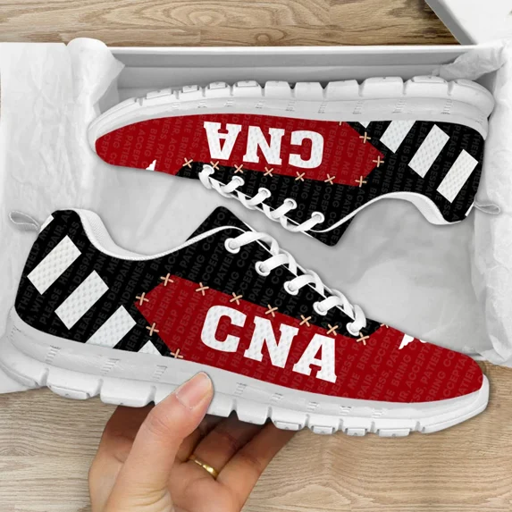 Fashion Nurse Sneakers Paramedic EMT EMS Leopard Print Outdoor Flat Shoes for Women Light Non-Slip Vulcanized Shoes