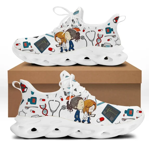 Fashion Nursing Women Sneakers Breathable Mesh Running Shoes for Ladies Female Wear-Resistant Walking Footwear